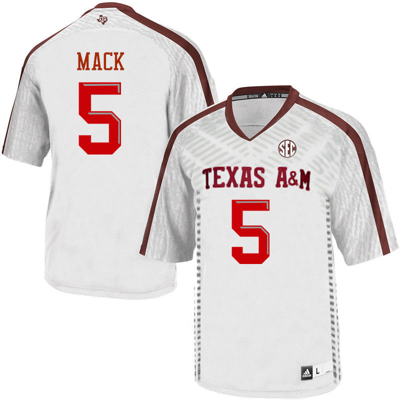 Men #5 Daylon Mack Texas A&M Aggies College Football Jerseys-White